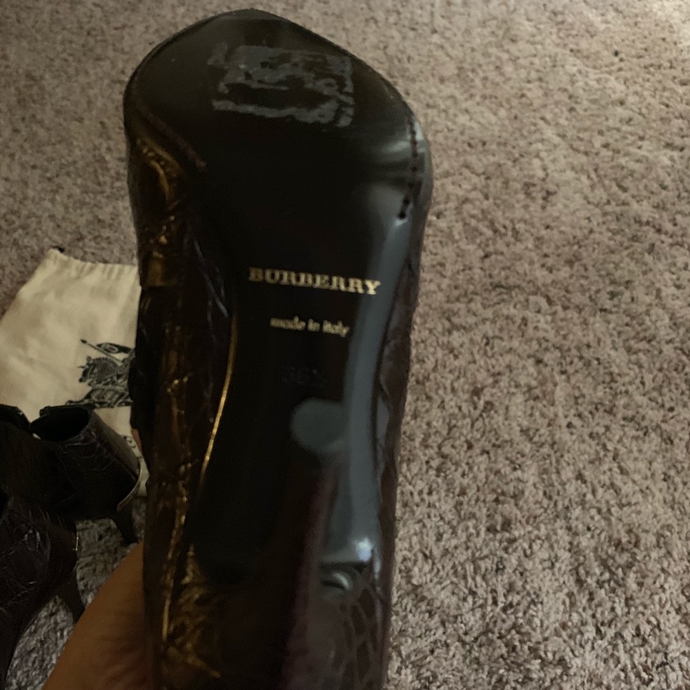 Burberry crocodile booties